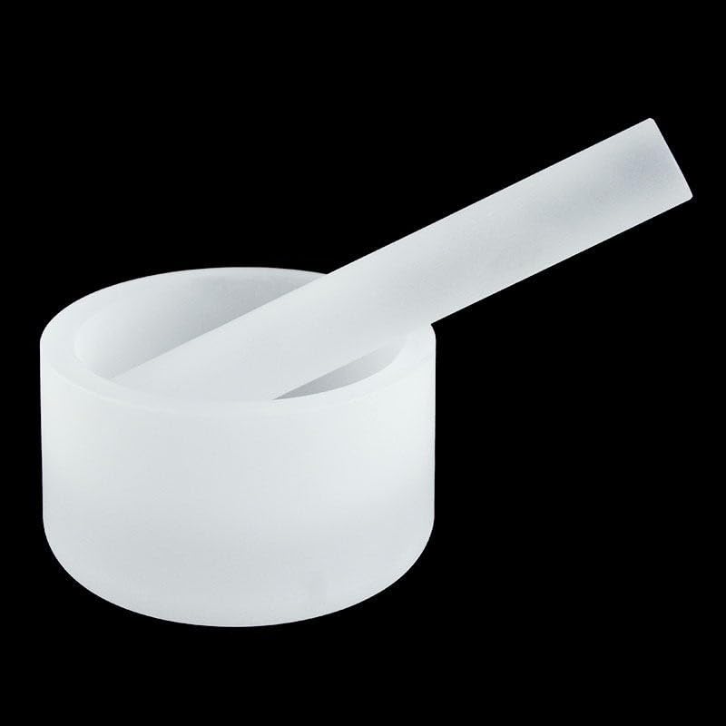 High Purity Quartz Mortar with Mortar Rod High Purity Quartz Glass Corrosion and high Temperature Resistance (1, 100x75mm)
