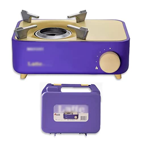 XSCQ Box Stoves, Outdoor Or Wilderness Stoves, Portable Grills 2.1KW Butane Gas Stoves For Camping, Picnics, Outdoor And All Cooking (Color : Purple, Size : 265 * 204 * 122mm), XSCQ01