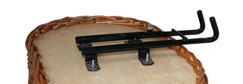 Fixation fourchette Basil 73016 noir pour stabiliser un panier