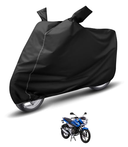 Image of Auto Hub Waterproof Bike Cover Compatible with Bajaj XCD 125 Dustproof, UV Protection Two Wheeler Bike XCD 125 Cover - Black