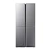 Fridgemaster MQ79394ES Freestanding American 4 Door Fridge Freezer 427L, Total No Frost, Inverter compressor, Silver, 64.3D x 79.4W x 181.6H cm, E Rated