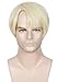 Linfairy Short Blonde Wig Halloween Cosplay Costume Wig for Men