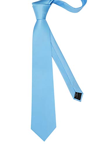 Image of GUSLESON Classic New 3.15 inch(8cm) Men's Solid Color Necktie Wedding Business Tie + Gift Box