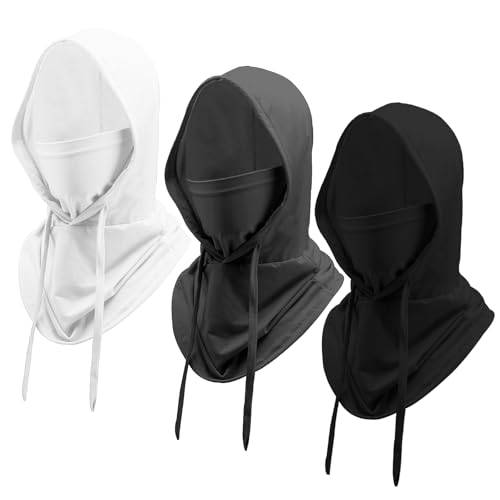 Image of 3 Pcs Cooling Balaclava Mask Summer Balaclava Sun UV Protection Hood Breathable Full Head Mask Face Cover for Men Women