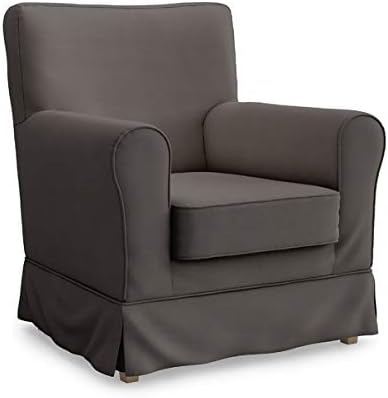 MastersofCovers 5 Color Cotton Jennylund Armchair Cover for The IKEA Jennylund Chair Slipcover Replacement (Cotton-Dark Grey)