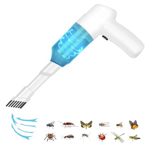 Vacuum Bug Catcher Spider and Insect Traps Catcher with USB Rechargeable Bug Pest Control,Insects and Handheld Bug Catcher with Brush Head Fluke for Stink Bug,Beetle,White Pest Suction Trap