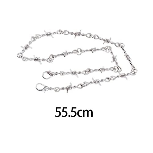 Generic Corrente de de Liga Cardos E Espinhos Colar de Calça de Motociclista