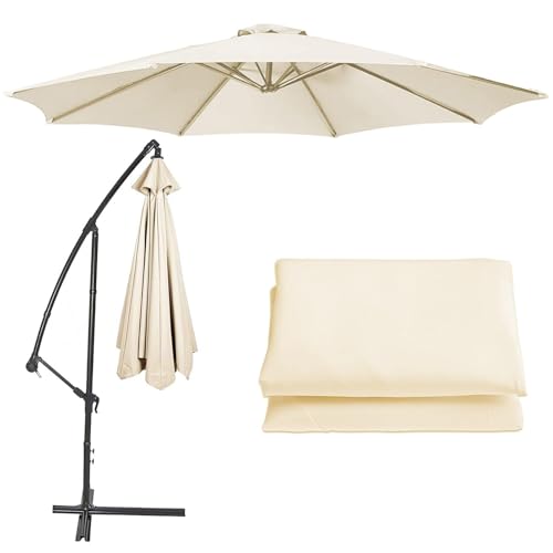 Wysokiej jakości zapasowy pokrowiec na parasol, wodoodporny, UV50+, baldachim do 6, 8-ramiennych parasoli, pasuje do modeli standardowych i wspornikowych 300, 270, 200 cm, do użytku na zewnątrz