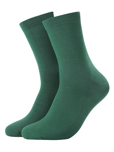 Forony Mens Dress Socks Size 8-13 Anti Odor Combed Cotton Green