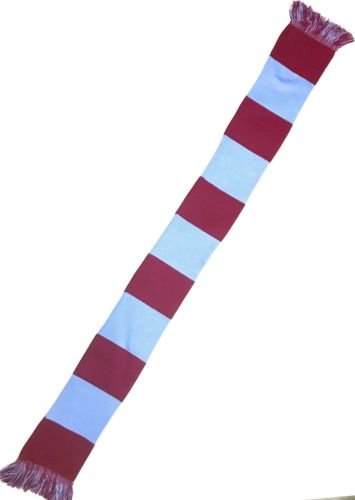 Morbido al tatto. Aston Villa, West Ham, Burnley, Scunthorpe Retro Bar Sciarpa, Blu, 0