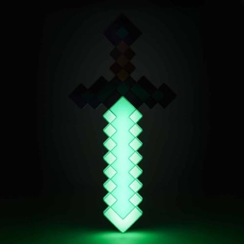Paladone Minecraft Diamond Sword Light - 3 Dynamic Light Modes - Officially Licensed Minecraft Room Decor & Collectibles, 12711