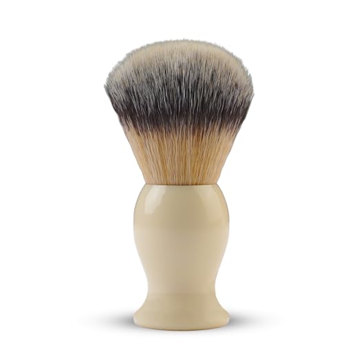 Shaving Brush Traditional Men Shaving Brush Rich Lather Shave Brush Bristle Brush for Male Grooming, Barbers and Salon. Wet Shaving Brush for Men Using Shaving Cream, Foam & Soap White Resin Handle