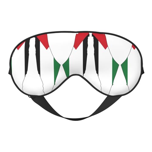 Palestine Flag Map Print Sleep Mask Silk-Like Eye Mask Sleeping Eye Mask for Women Men for Travel Sleep Relaxation