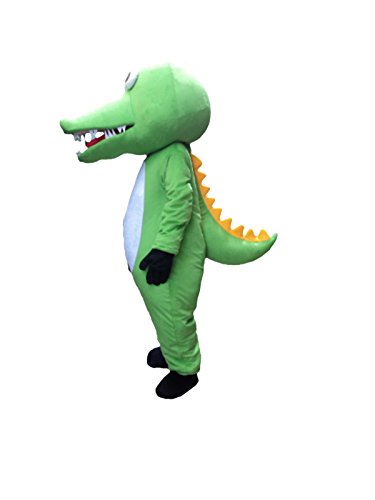Sinoocean Crocodile Alligator Cayman Adult Mascot Costume Fancy Dress Cosplay Outfit Green Sinoocean Crocodile Alligator Cayman Adult Mascot Costume Fancy Dress Cosplay Outfit Green