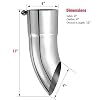 Upower Turn Down Exhaust Tip 4 Inch Inlet 4 Outlet Diameter 12 Long Stainless Steel Bolt On Diesel Muffler Tip