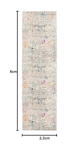Safavieh Boho Rug for Living Room Dining Room, Bedroom - Madison Collection, Short Pile, in Grey and Gold, 76 X 183 cm - Image 2