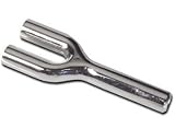 Edles Sniff Snort Equipment Röhrchen aus Metall, Double Snorter,Doppel Rohr, Länge 70mm