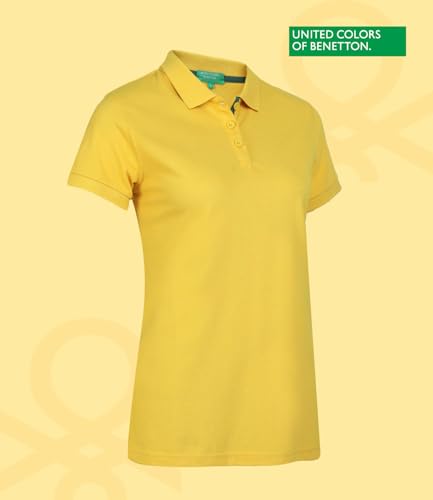 Image of United Colors of Benetton Shirt for Women | Womens Stylish Tees | Plain Stylish Regular Fit Polo T-Shirt | Collar Tshirt | T-Shirt | Women's Tshirt