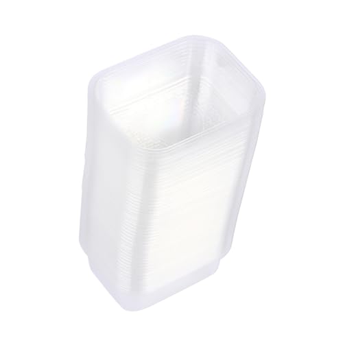HOLIDYOYO 100Pcs Transparent Plastic Inner Tray for Mung Bean Sorbet Moon Cake Packing Tray for Desserts Snacks and Baked Goods and Design