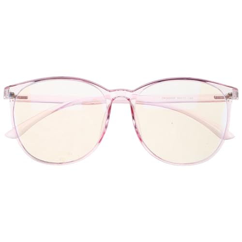 Healvian Gafas con bloqueo de luz azul para hombre y mujer, montura redonda, transparentes, antirreflejos, para ordenador, oficina, estudio, trabajo, aprendizaje en línea, protección para portátil.