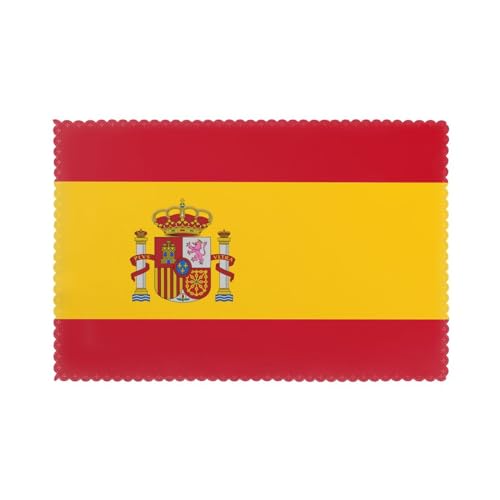 Sets de table drapeau espagnol lavables pour protéger et décorer la table - 2