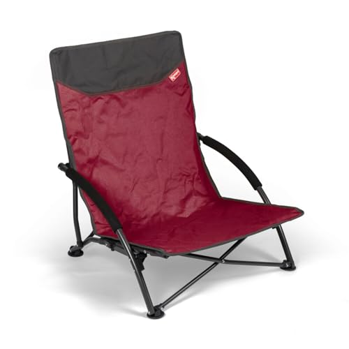 Kampa Sandy Low Chair Ember - Lightweight Folding Camping Chair, Beach Chair, Sun Lounger for Garden and Outdoor Use - Portable Garden Furniture