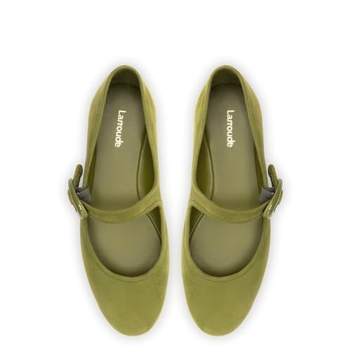 Verona Ballet Flat In Seaweed Suede3
