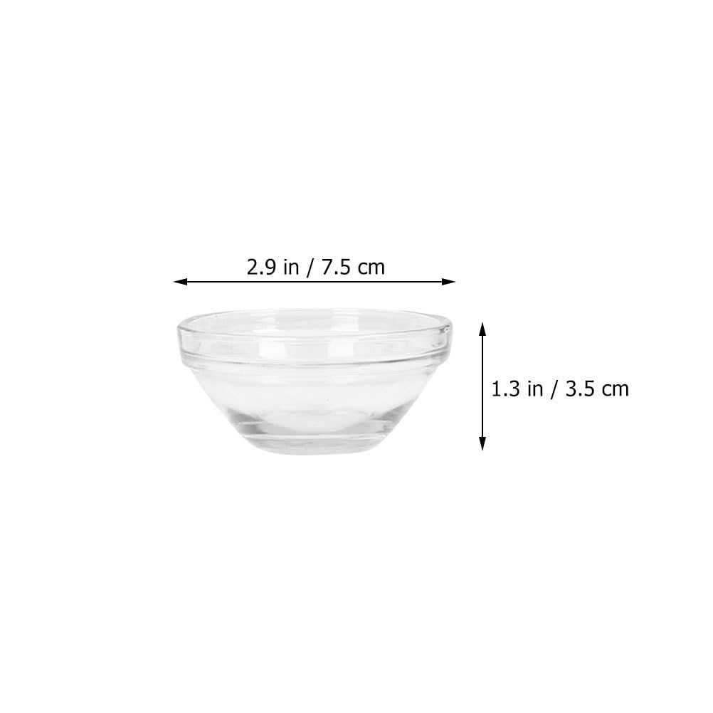FRCOLOR 12Pcs Glass Facial Bowls 3.0 Inch Clear Mixing Bowls for Essential Oils and Face Mask Application Spa Beauty Salon Tools - Image 2