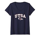 Womens Texas San Antonio Roadrunners Arch Over Navy V-Neck T-Shirt