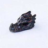 水晶手彫り龍頭　ドラゴンヘッド 17mm 1個 ヒマラヤ水晶 龍頭（ドラゴンヘッド）手彫り彫刻 天然石 横穴