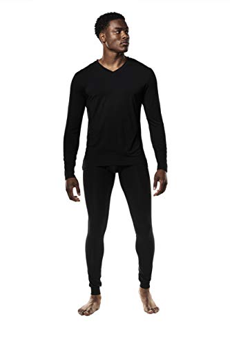 Mr. Davis Men's Long Sleeve Bamboo Viscose Base Layer Undershirt - with Stretch Fabric for a3