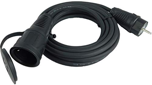 Schuko Verlängerungskabel 5m Gummikabel - 3x2,5mm² H07RN-F - IP54 - Stromkabel für Baustelle, Garten, Industrie, Märkte,