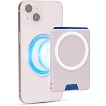 PROfezzion Magnetic Wallet with Double Magnets, Plastic Mag Safe Card Holder Slim Magnetic Phone Wallet Compatible with iPhone 17 16 15 14 13 12 Series & Mag Safe Case, Fit 2 Cards, Anti-Drop, Pink