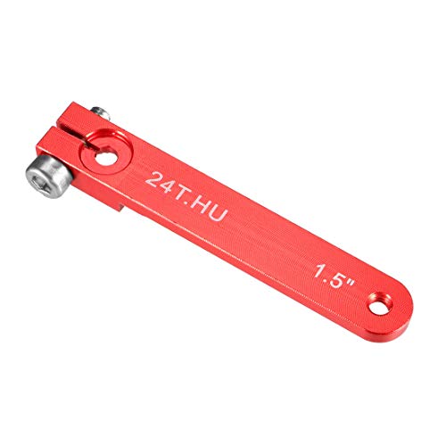 uxcell Aluminum Servo Arms Single Arm 24T 4-40# Thread Red, for 1.5 Inch Hitec
