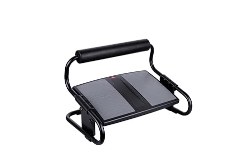 Repose-pieds de bureau gris et noir idéal pour le télétravail