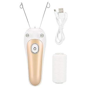 Muttertagsgeschenk Elektrischer Körper Gesichtshaarentfernung Einfädeln Physischer Epilierer Gesichtsbaumwollfaden Fadenschneider Haarentferner für Frauen Gesicht Arm Bein Verwendung(Gold)