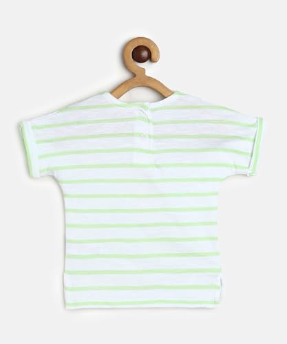 Image of miniklub Baby Short Sleeve Round Neck Knitted Blended Cotton Knit Top, Pack of 2 (Multi Color)