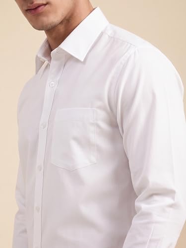 Image of Cozytton Men's Pure Cotton Solid Stylish Casual & Formal Wear Shirt | Stylish Regular Fit Full Sleeve Comfortable Office Party Trendy Shirt - Multi Color