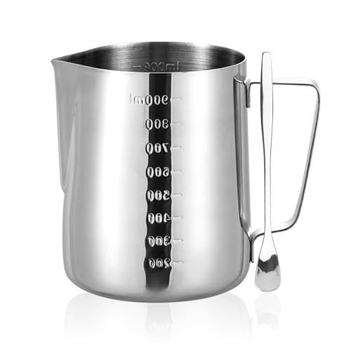 ZMDMAH Olla de fusión de 1000 ml con graduación para derretir velas, olla de fundición para velas, olla de fundición de cera con cuchara para velas, mantequilla, queso, chocolate, fabricación de jabón