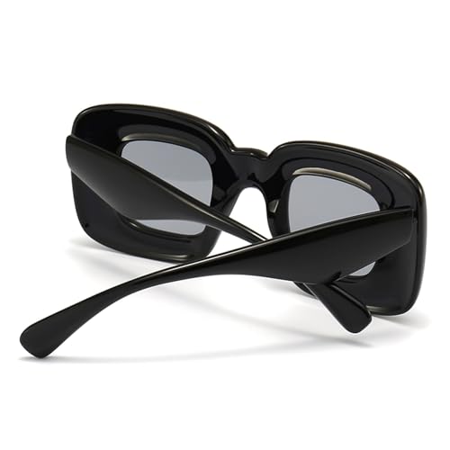 Lunettes de soleil tendance en version noire avec branches légères et ergonomiques - 2