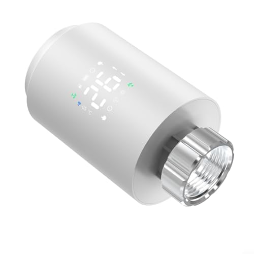 Tuya Smart Radiator Thermostat - Zig-Bee Add-On Smart Radiator Valve TRV Kits For Digital Multi-Room Control, Easy Installation, Save Heating Costs(1Pack)
