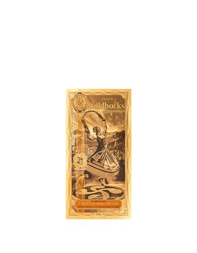 Idaho 2 Goldback (2GB) Collectible 1/500th of a Troy Oz 24K Gold Note | Community Series (1 Pack)