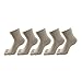 XYZMDJ 5 pares de 5 calcetines de dedos mujer gruesa algodón sólido invierno termo termo calcetines Harajuku huesos calcetines con dedos de los pies (Color : Khaki, Size : Eu 36-40)