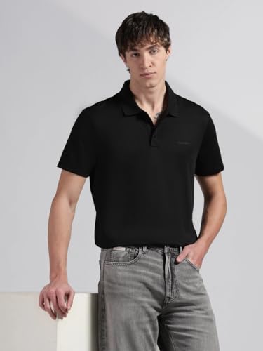 Image of Solid Regular fit Cotton Polo t-Shirt