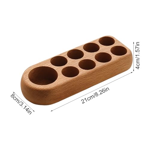 Organizador de esmaltes multi-ranura con base de madera compacta 4