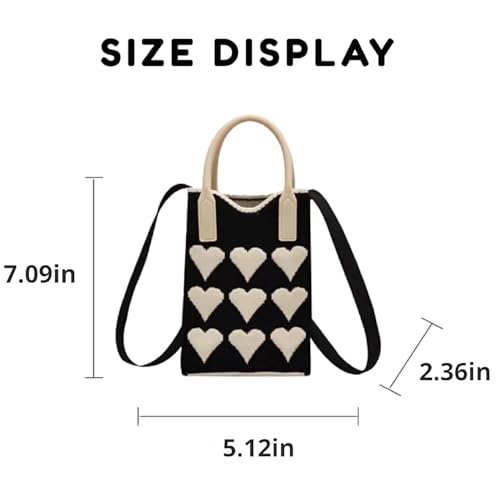 Small Crossbody Purse Full Hearts Bag Cute Travel Cell Phone Purse Kawaii Cross Body Bag Shoulder Bags Purses for Women3