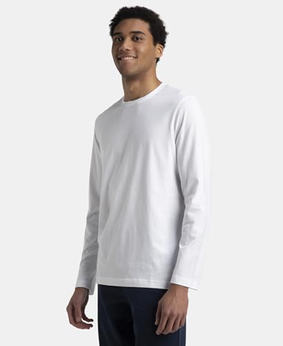 Image of Jockey IM22 Men Super Combed Supima Cotton Solid Round Neck Full Sleeve T-Shirt