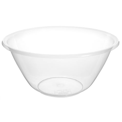 Hardys Clear Large Plastic Mixing Bowl - 25cm, 4 Litre - Non-Absorbent, Food-Safe - Perfect Large Plastic Bowl for Baking & Cakes - Lightweight, Dishwasher & Microwave Safe