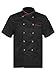 iiniim Unisex Chef Coat for Women Men Long Sleeve Chef Jacket with Hat Kitchen Cooking Chef Top Uniform B01 Short Sleeve Large