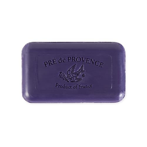 Image of Pre de Provence Artisanal Soap Bar, Natural French Skincare, Enriched with Organic Shea Butter, Quad Milled for Rich, Smooth & Moisturizing Lather, Black Currant, 5.3 Ounce